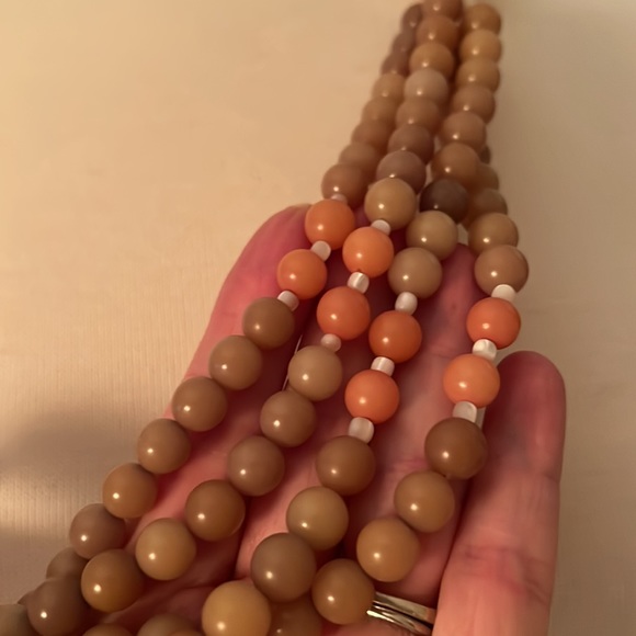 Pastel Tropical Bird Beaded Multi-Strand Necklace Retro Beach Style - Picture 5 of 13